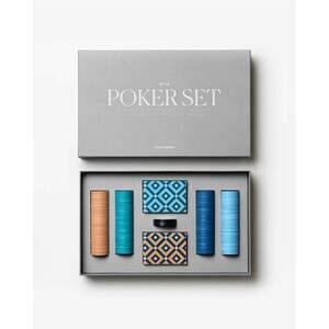 NEW PRINTWORKS classic elegant poker set in gray